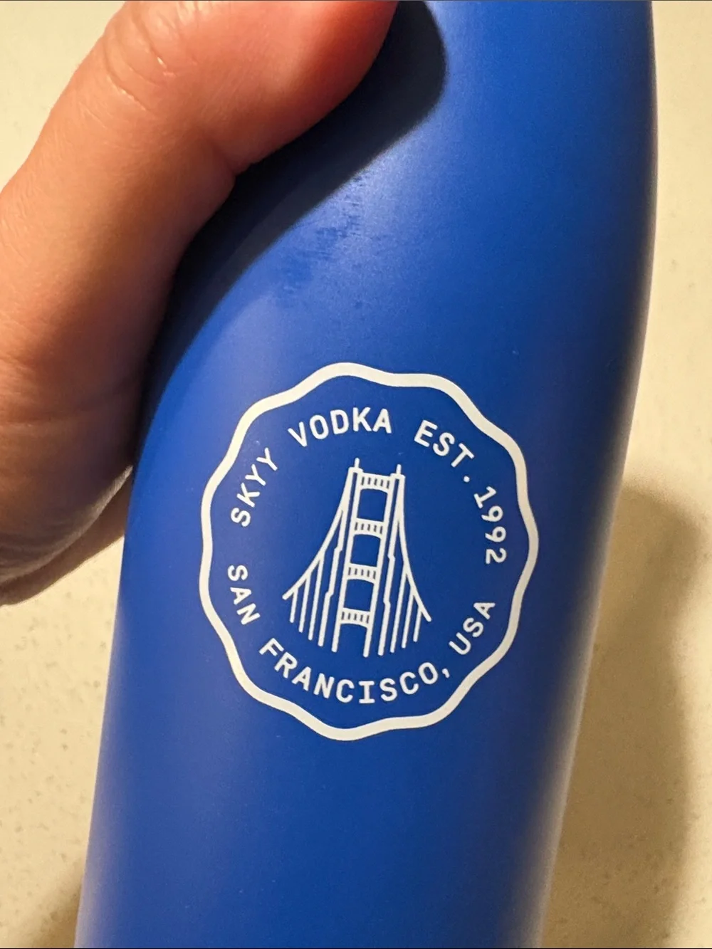 Skyy Vodka Blue Insulated Water Bottle